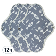 WIZLLY 防水棉衛生棉 迷彩灰, 中型, 1入, 12個