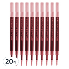 제브라 사라사 드라이 전용 리필심 JLV 0.4mm, 레드, 20개