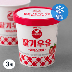 서울우유 레트로 딸기우유 아이스크림 (냉동), 474ml, 1개입, 3개
