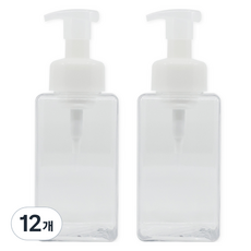 뉴앤룩 디스펜서 핸드워시 거품용기 450ml, 투명, 12개