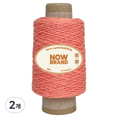 WoolClub NOW BRAND 扎實純棉線 100g 1mm, 107 粉彩珊瑚, 2個