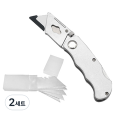 월드크린 베이직 접이식 커터칼 + 칼날 5p 세트, 2세트