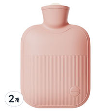 쇼핑닥터 새지않는 따듯함 찜질 온수 주머니 커버없음 라이트핑크 500ml, 2개