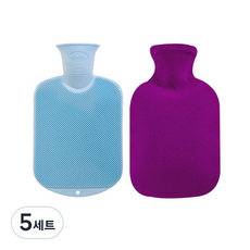 fashy 熱水袋 0.8L + 聚酯纖維外罩, 5個