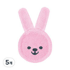 맘베이비 Oral Care Rabbit 아기 신생아 멸균 이앓이 구강티슈 핑크, 5개, 39g