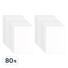 루카랩 A5 6공 이형지 리필속지, 1개입, 80개