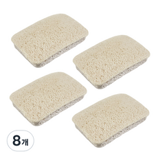 Kitchen9 天然纖維素海綿雙面菜瓜布, 8個, 1入