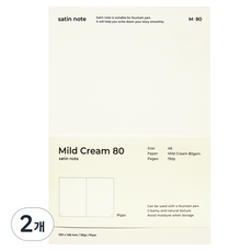 Be on D 緞面筆記本 A6 M80 空白, 奶油色, 2個