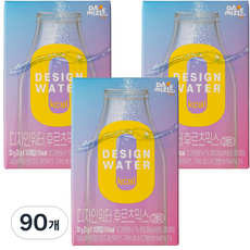 DAMIZLE Design Water零卡水果風味維他命C沖泡粉隨身包, 3g, 10條, 9盒