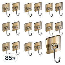 리얼피키 다용도 칼라 벽걸이 후크 걸이 A 타입, 골드, 85개