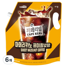 까페리얼 헤이즐넛, 1.5L, 6개