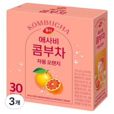 동서 애사비 콤부차 자몽오렌지, 5g, 3개, 30개입