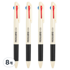 Jeong-do 三色原子筆 0.7mm 組, 8個, 混色