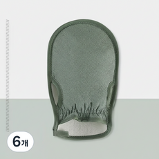 MARKETPIA 淋浴身體磨砂去角質搓澡巾 23 x 14 cm, 綠色, 6個, 1個
