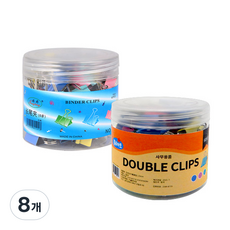블루마토 더블클립 집게3 NO.105 15mm 4컬러, 60개입, 8개
