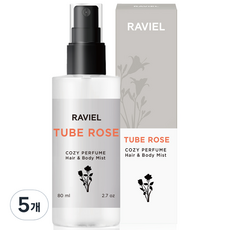 라비엘 코지 퍼퓸 헤어 앤 바디 미스트 튜베로즈향, 80ml, 5개, 80ml