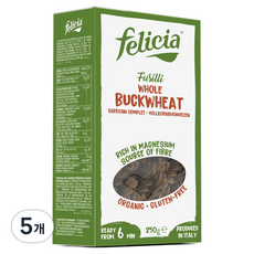 펠리시아 유기농 통메밀 푸질리, 250g, 5개