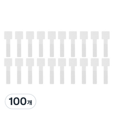 쿠말 3M 접착식 벨크로 케이블 정리 홀더 28 x 90 mm, 화이트, 100개