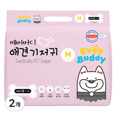 에버버디 여아용 애견 기저귀, 중형, 50개입, 2개 중형, 50개입, 2개