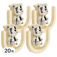 포에버빈 욕실 슬리퍼 걸이 거치대 무타공, 베이지, 20개