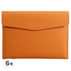 東亞PMS A5文件皮革收納包, 6個, 橘色