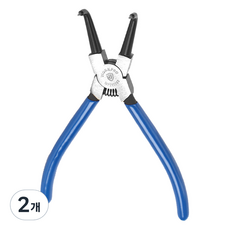 워크프로 CR V 구부러진 내부 서클립 스냅링 플라이어 곡오 180mm WP231083, 2개