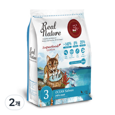 리얼파워 고양이 리얼네이처 기능성 사료, 피부/피모, 500g, 2개