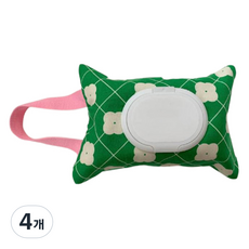 Yeonsi 鋪棉濕紙巾收納袋 17 x 25 cm, 4個, 綠色