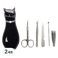 므뮤 고양이 손톱깎이 5종 세트, 2세트, 블랙