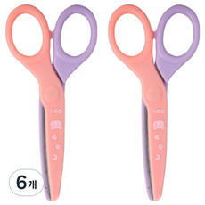 deLi 得力 圓頭安全剪刀 135mm 6023S, 粉紅色(6023S_PK), 6個