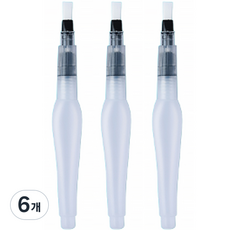 다사바바 수채화 워터브러시 투명 타원형 플랫헤드, 중(150mm), 6개
