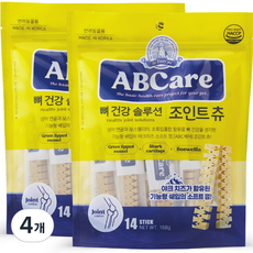 ABCare 강아지 뼈 건강 솔루션 기능성 소프트 츄 덴탈껌 14p, 야크치즈, 168g, 4개