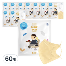 블루본 아이노우 썸머라인 새부리형 컬러마스크 소형, 1개입, 60개, 아이보리