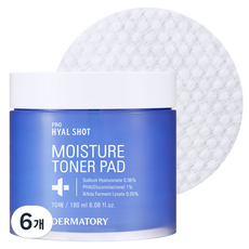더마토리 프로 히알샷 물광 토너 패드, 70개입, 6개