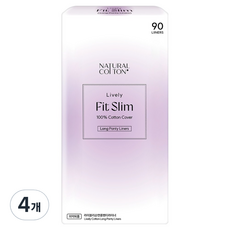 Natural Cotton Lively Fit Slim 護墊, 4個, 加長, 90入
