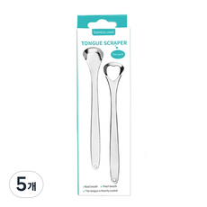 메디치트 스테인레스 스틸 혀클리너 실버 2p, 5개, 80g