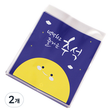 아이엔피 추석 보름달 접착식 쿠키봉투 소 10 x 11 + 4 cm, 2개, 400개입