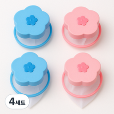앞날창창 통돌이 세탁기 먼지 빨래 찌꺼기 제거 거름망 2종 x 2개, 블루 + 핑크, 4세트