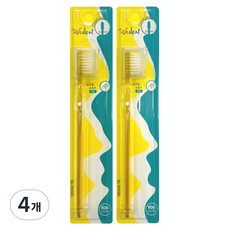 WEDENT 威登 方形刷頭雙重細軟毛牙刷 黃色 SS, 4個, 1入
