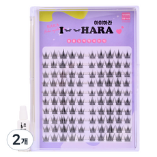 IHara 大容量皇冠假睫毛, 黑色, 2個