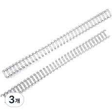 삼은파트너스 3:1 트윈 와이어링 100개입, 12.7mm, 은색, 3개