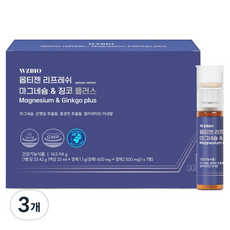 옵티젠 리프레쉬 마그네슘 & 징코 플러스 163.94g, 3개, 7회분