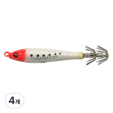 오아시 이카메탈 EZ 오모리 미끼, 2 레드 헤드, 75g, 4개