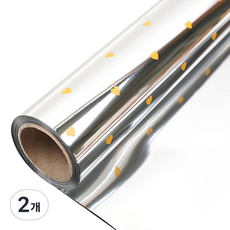 미니하트 비닐 증착 포장지 중 37.5cm x 17m, 옐로우, 2개