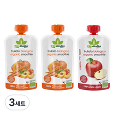 비오이탈리아 유아용 유기농 퓨레 당근살구호박맛 120g x 2p + 사과맛 120g 세트, 3세트