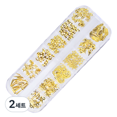MEIBROWN 造型美甲飾品 12款 M02168, 金色, 2個