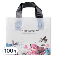 아이엔피 LDPE 손잡이 비닐백 소 30 x 20 cm, 06 블룸플라워, 100개