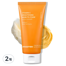 이니스프리 비타C 브라이트닝 팩투폼 클렌저, 120g, 2개