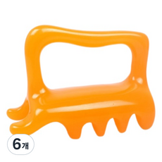 Glowus 頸肩頭皮刮痧板 一般款, 6個, 黃色