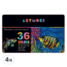 ARTMORE 專業用彩色鉛筆鐵盒, 4個, 36色